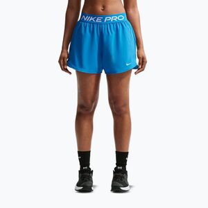 Női edzőshort Nike Pro 2in1 light photo blue/white (Pro 2in1 IR1918-435) kép