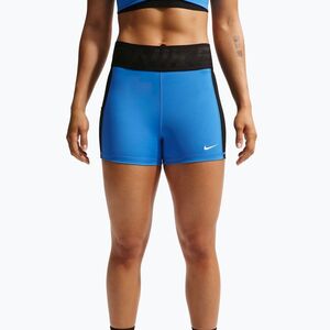 Női edzőshort Nike Pro Sculpt Dri-Fit High-Waisted Biker 5" light photo blue/black/white (Pro Sculpt Dri-Fit High-Waisted Biker 5" IR1910-435) kép