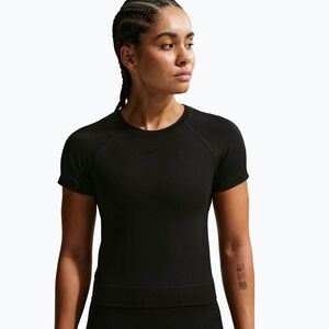 Női edzőpóló Nike Pro Seamless Dri-Fit black (Pro Seamless Dri-Fit IM9972-010) kép