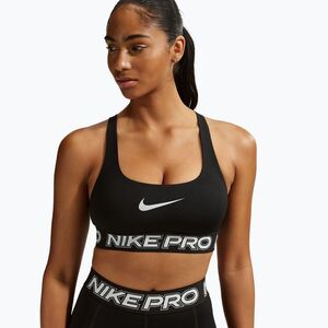 Edzőmelltartó Nike Pro Light Support Non Padded black/white/metallic silver (Pro Light Support Non Padded IF0214-010) kép