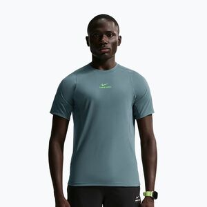 Férfi edzőpóló Nike Pro Training Dri-Fit mineral slate/green strike (Pro Training Dri-Fit HV0409-382) kép