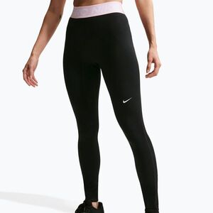 Női leggings Nike Pro Mid-Rise Full black/pink foam/white (Pro Mid-Rise Full IQ0886-013) kép