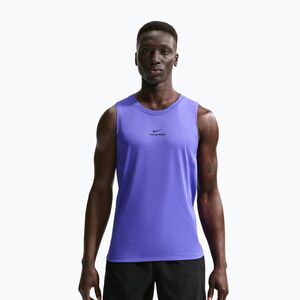 Férfi edzőpóló Nike Pro Training Dri-Fit persian violet/black (Pro Training Dri-Fit IF2805-510) kép