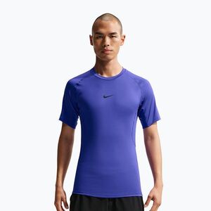 Férfi edzőpóló Nike Pro Dri-Fit Tight Fitness persian violet/black (Pro Dri-Fit Tight Fitness FB7932-510) kép