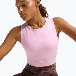 Női edző felső Nike Pro Dri-Fit pink foam/white (Pro Dri-Fit FZ3615-663) kép