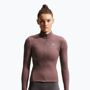 Női edzőfelső Nike One Fitted Dri-Fit Full-Zip burgundy tattoo/white (One Fitted Dri-Fit Full-Zip IM7046-502) kép