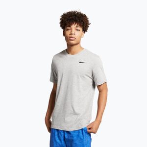 Férfi póló Nike Dri-Fit dark grey heather/black (Dri-Fit AR6029-063) kép