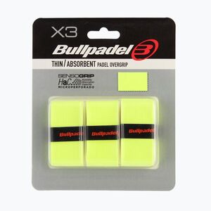 Padelütő markolatborítások Bullpadel GB-1705 Senso Absorbent 3 pcs. fluor yellow (GB-1705 Senso Absporbent 471953) kép