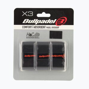 Padelütő markolatborítások Bullpadel GB-1201 Comfort Absorbent 3 pcs. black (GB-1201 Comfort Absorbent 471949) kép