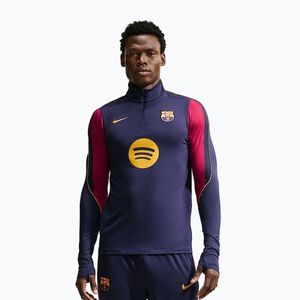 Férfi futball pulóver Nike FC Barcelona Strike Soccer Drill Top blackened blue/mineral yellow (FC Barcelona Strike Soccer Drill Top II3253-401) kép