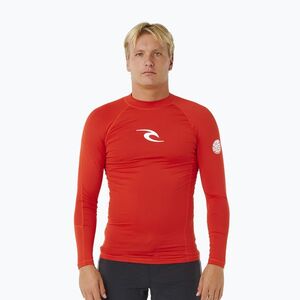 Férfi úszó hosszú ujjú felső Rip Curl Waves Upf Perf lava red (Waves Upf Perf 16FMRV) kép