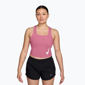 Női futópóló Nike Swoosh Run Dri-Fit peony/photon dust/white (Swoosh Run Dri-Fit IF5005-641) kép