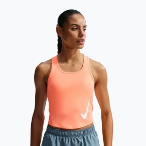 Női futópóló Nike Swoosh Run Dri-Fit orange pulse/photon dust/white (Swoosh Run Dri-Fit IF5005-852) kép