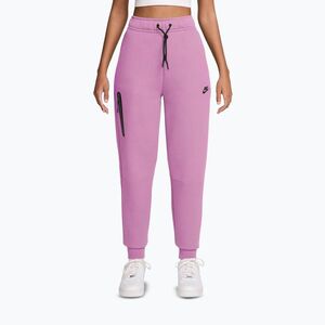 Női nadrág Nike Sportswear Tech Fleece Mid-Rise light magenta/black (Sportswear Tech Fleece Mid-Rise HV6779-528) kép