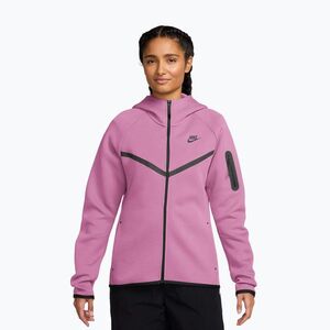 Női pulóver Nike Sportswear Tech Fleece Windrunner light magenta/black (Sportswear Tech Fleece Windrunner HV6747-010) kép
