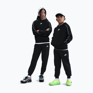 Gyerek melegítő Nike Sportswear Club Fleece Hooded black/black/white/white (Sportswear Club Fleece Hooded HQ9318-010) kép