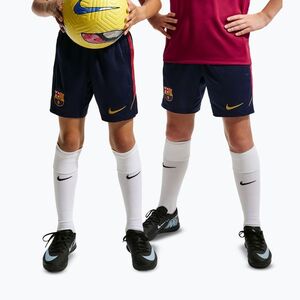 Gyerek futball rövidnadrág Nike FC Barcelona Strike blackened blue/noble red/mineral yellow (FC Barcelona Strike II2708-498) kép