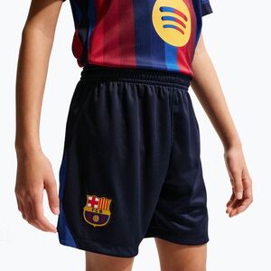Gyerek futball rövidnadrág Nike FC Barcelona Dri-Fit Stadium Home blackened blue/mineral yellow (FC Barcelona Dri-Fit Stadium Home II1719-498) kép