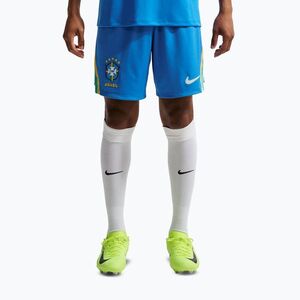 Férfi futball rövidnadrág Nike Brazil 2026 Stadium Home lt photo blue/light mint/white (Brazil 2026 Stadium Home IB5411-435) kép