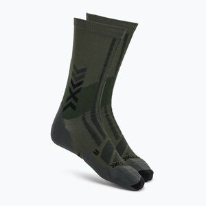 Zokni X-Socks Hike Discover Crew green/black (Hike Discover Crew XS-TQDIS24M) kép