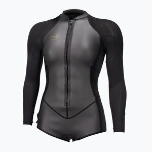 Női neoprén ruha úszáshoz O'Neill Bahia 2/1 mm Front Zip Short Spring glide black/black (Bahia 2/1 Front Zip Short Spring 5363-FQ9) kép