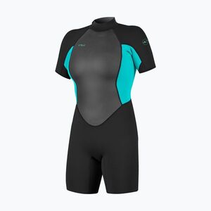 Női úszóruha O'Neill Reactor-2 2mm Back Zip SS Spring IS7 black/light aqua (Reactor-2 2mm Back Zip SS Spring 5043B-Z94) kép