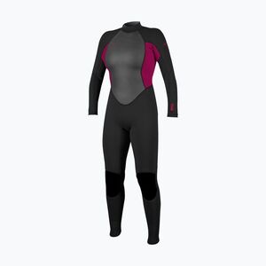 Női úszóruha O'Neill Reactor-2 3/2 Back Zip Full J18 black/punk pink (Reactor-2 3/2 Back Zip Full 5042B-J18) kép