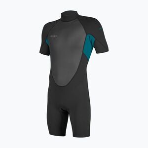 Férfi úszóruha O'Neill Reactor-2 2mm Back Zip SS Spring HJ5 black/tide pool (Reactor-2 2mm Back Zip SS Spring 5041B-HJ5) kép