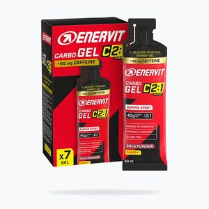 Energiagél-csomag Enervit Carbo Gel C2: 1Pro 7 pcs x 60 ml cola with caffeine (Carbo Gel C2: 1Pro 96650) kép