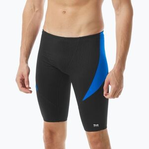 Férfi úszó jammer TYR Durafast Elite Oceanid Jammer black/blue (Durafast Elite Curve Splice Hexa Jammer SHEXA7A_093) kép