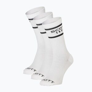 Zokni SCOTT Retro Casual Crew 3 pairs white/black (Retro Casual Crew 420111) kép