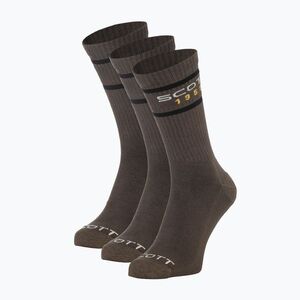 Zokni SCOTT Retro Casual Crew 3 pairs wood grey (Retro Casual Crew 420111) kép