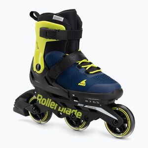 Rollerblade Microblade 3WD Jr gyerek görkorcsolya kék királykék/lime (Microblade 3WD Jr 07221700159) kép