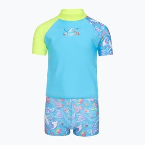 Speedo Learn To Swim Digital Rash Top Set gyerek kétrészes fürdőruha turkish sea (Learn To Swim Digital Rash Top SS Set 8-00384418240) kép