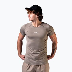 Férfi edző póló NEBBIA Power light brown ash (Power 9004530) kép