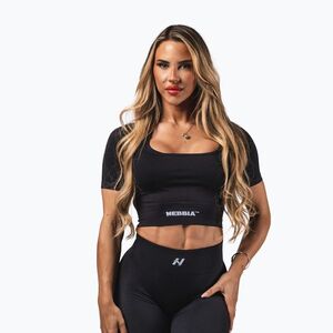 Női edzőtop NEBBIA Flow Seamless black (Flow Seamless 4990110) kép