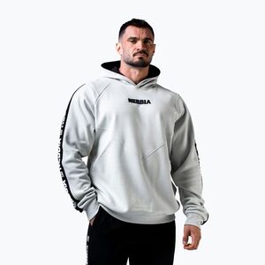 Férfi pulóver NEBBIA Hero Hoodie light grey (Hero Hoodie 3000330) kép