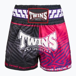 Edző rövidnadrágok Twins Special Muay Thai Twins Maze brown/pink/blue/white (Muay Thai Twins Maze TBS-MAZE) kép