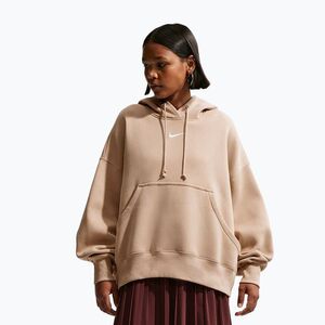 Női pulóver Nike Sportswear Phoenix Fleece Oversized linen/sail (Sportswear Phoenix Fleece Oversized DQ5858-286) kép
