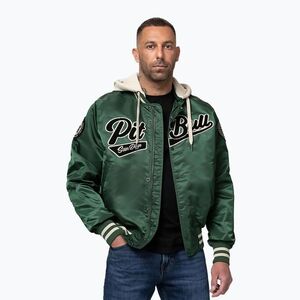 Férfi kabát Pitbull Mason San Diego Baseball Hooded bottle green/beige (Mason San Diego Baseball Hooded 526032371301) kép