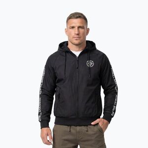 Férfi kabát Pitbull Athletic Tape Nylon Hooded black (Athletic Tape Nylon Hooded 526024900001) kép