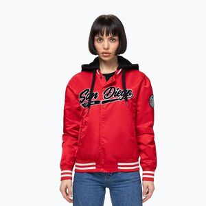 Női kabát Pitbull Angela San Diego Hooded Varsity fluo/red (Angela San Diego Hooded Varsity 536004451000) kép
