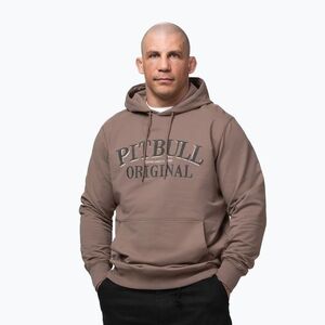 Férfi pulóver Pitbull Midnight Sweatshirt Hooded brown savana (Midnight Sweatshirt Hooded 126095820001) kép