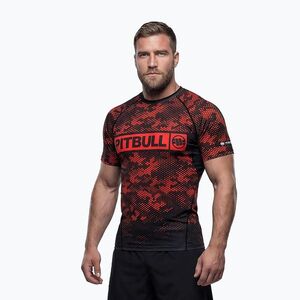 Férfi rashguard Pitbull Hex Camo Hilltop Rashguard red (Hex Camo Hilltop Rashguard 946002450001) kép