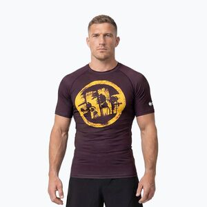 Férfi póló Pitbull Rashguard Logo Palms brown (Rashguard Logo Palms 946008850001) kép
