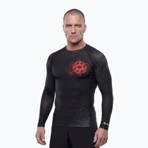 Férfi hosszú ujjú rashguard Pitbull Ray Rashguard fluo/red (Ray Rashguard 956007451001) kép