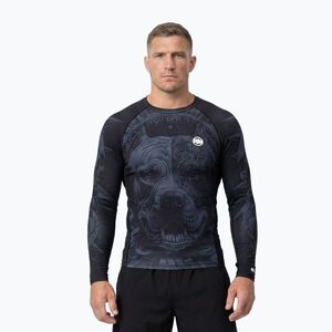 Férfi hosszú ujjú rashguard Pitbull World Rashguard black (World Rashguard 956004900001) kép