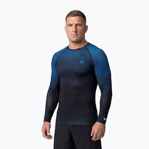 Férfi hosszú ujjú rashguard Pitbull Belt Rashguard blue (Belt Rashguard 956006560001) kép