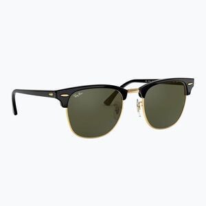 Napszemüveg Ray-Ban Clubmaster Classic black/gold/green g-15 (Clubmaster RB3016 W0365 55) kép