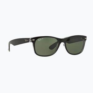 Napszemüveg Ray-Ban New Wayfarer Classic matte black transparent/green g-15 (New Wayfarer Classic RB2132 60525855) kép